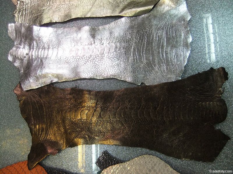 ostrich leg skin leather