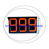 3 Digits Traffic Count Down Tracing Indicator