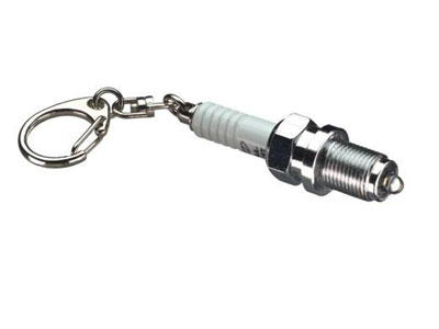 Spark plug keychain