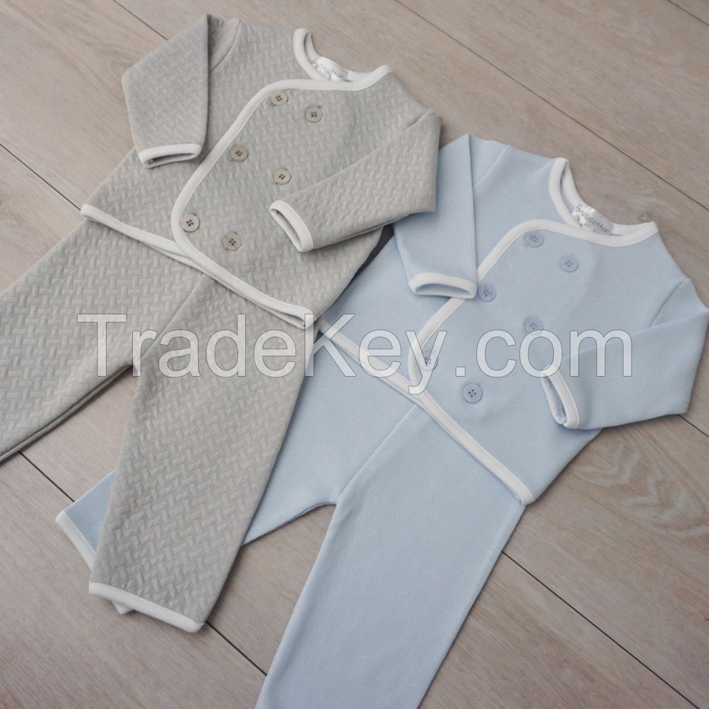 Peruvian pima cotton baby clothing set, Pima cotton baby clothes MIO-10004