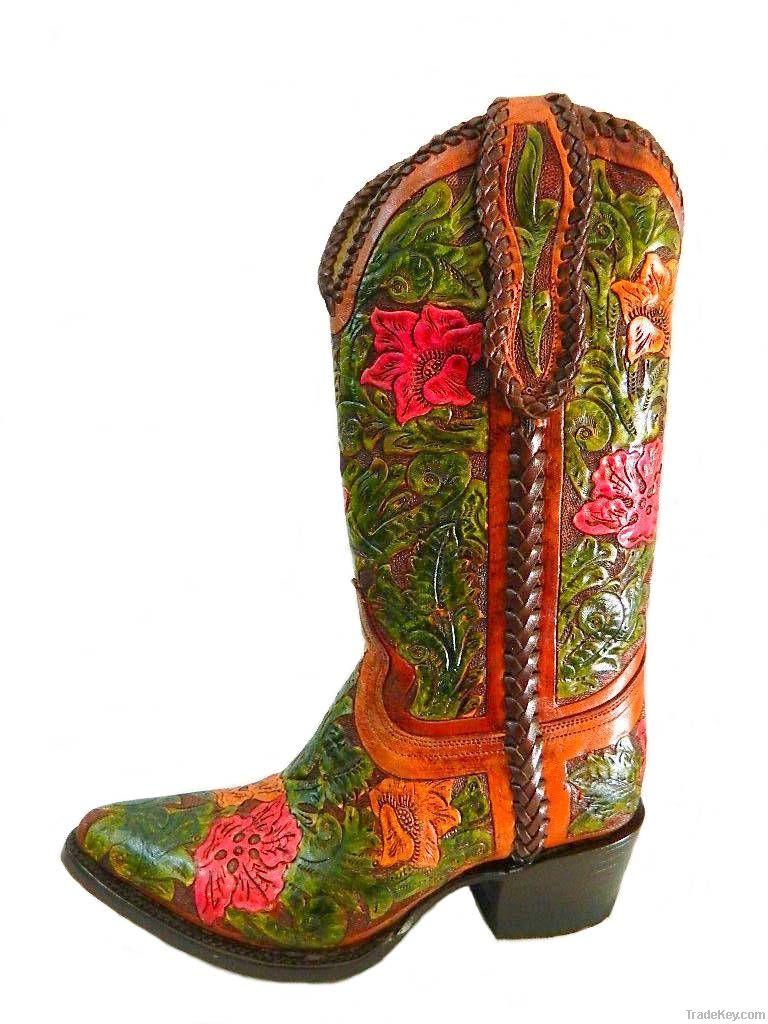 Tooled boots