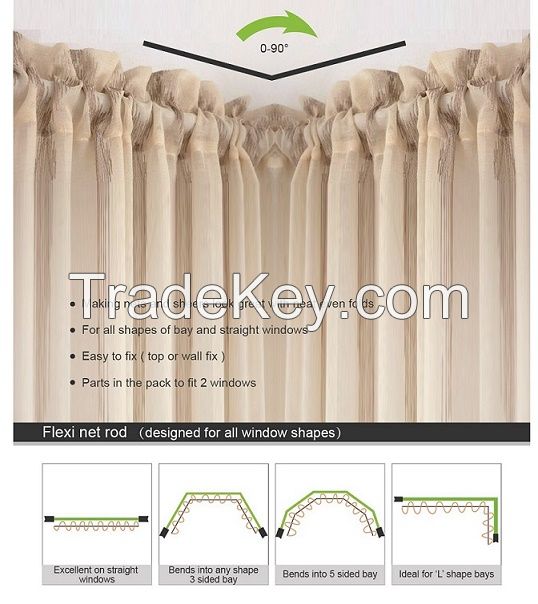 PVC curved rod, PVC curved track, PVC flexi net rod