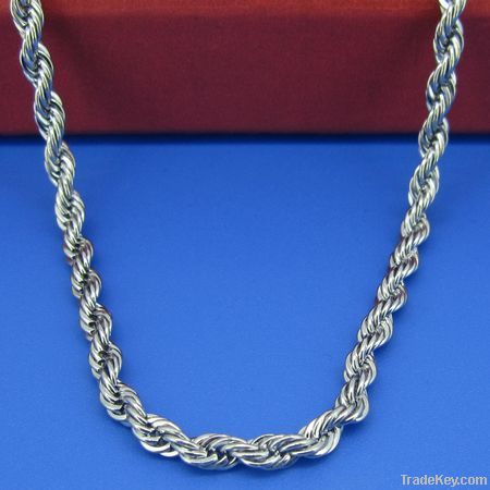 fashion jewelry stainless steel rope chain necklace