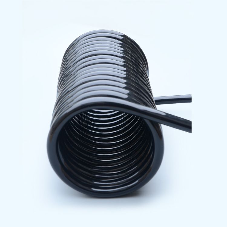 Truck and trailer electrical coiled cable ABS duty black 4.5meter 7pin