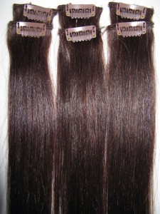 100% human hair clip in hair extension