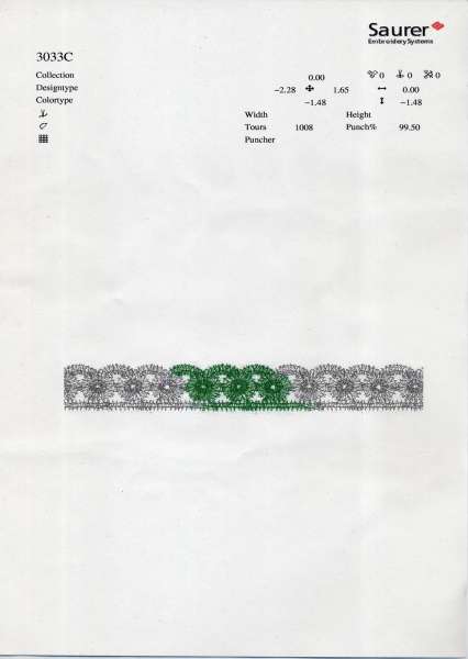 CHEMICAL LACE BORDER DESIGN 3033C