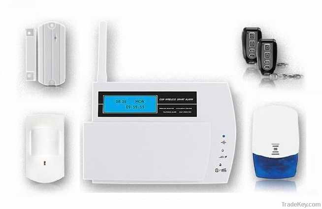 LCD GSM PSTN remote control alarm system FS-AM211