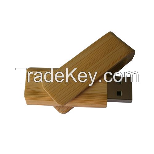 FDW21 Hot-selling Swivel Bamboo USB Flash Drive