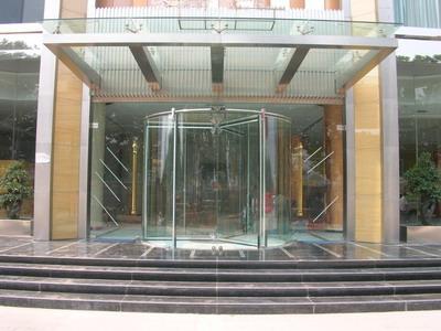 full glass diamond automatic door