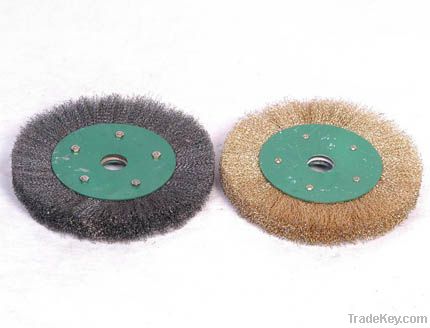 Flat steel wire wheel brush