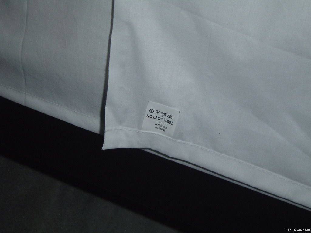 All White 100% Cotton Flat Bed Sheets