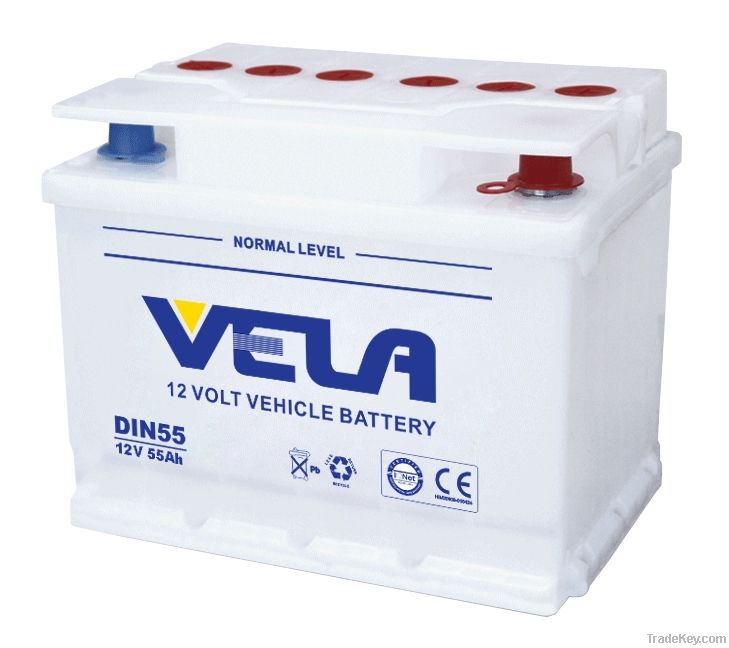 Dry Charged Car Battery - DIN55