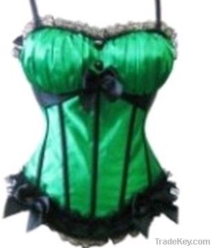 underwired corset, lace up at back