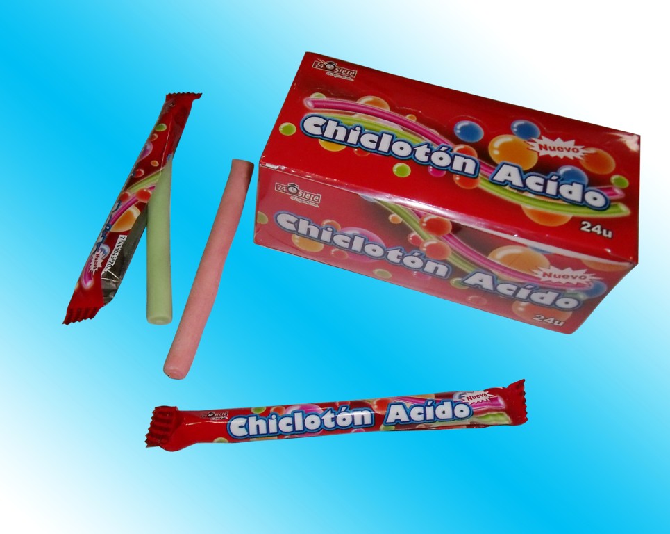 stick bubble gum with sour powder