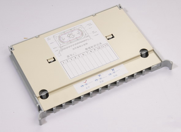 12coils fiber splicing tray with Aluminum cover