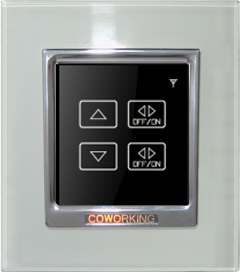 Two gang remote control dimmer switch