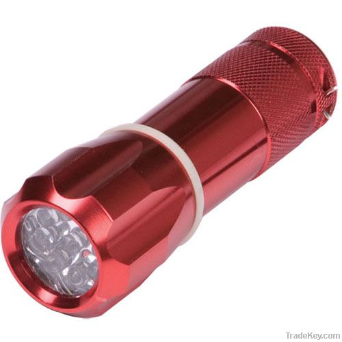 Bright 9 LED Glow in the Dark Flashlight Torch Lamp