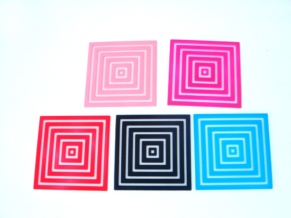 set of 6 PVC coaster