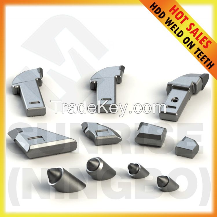 HDD horizontal directional drilling tools bits trenching weld on teeth