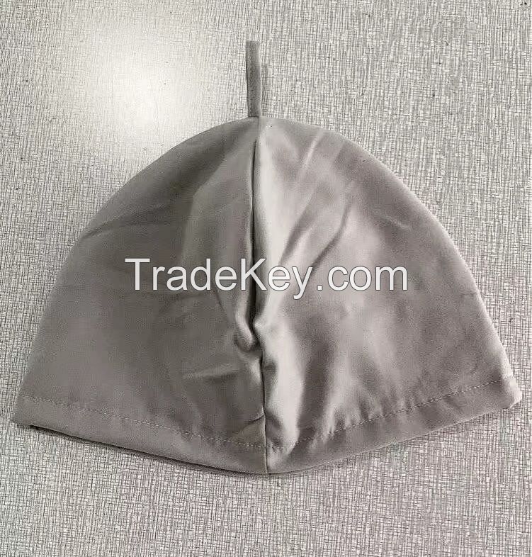 Wholesale Polyester Cotton Japan Sauna Hat Solid Color Washable Sauna Cap Banya Hat Bonnets