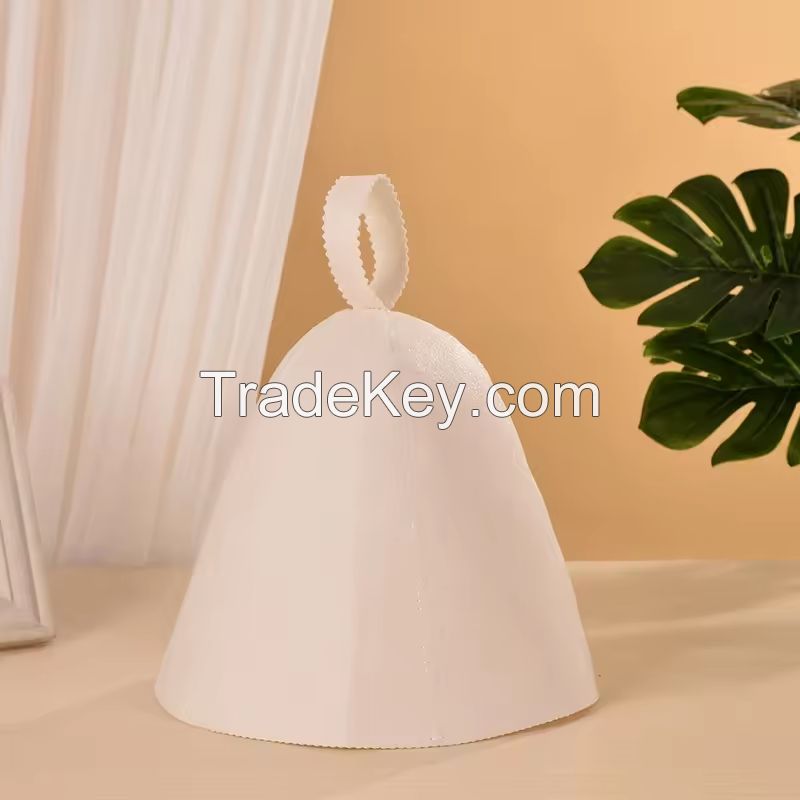 Felt Cotton Japan Sauna Hat Solid Color Washable Sauna Cap Russia Banya Hat Bonnets for Wholesale