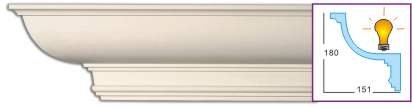 Plain Cornice Moulding - Polyurethane(PU) Decoration