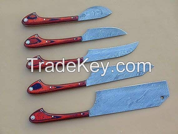 Damascus Kitchen Knives Set