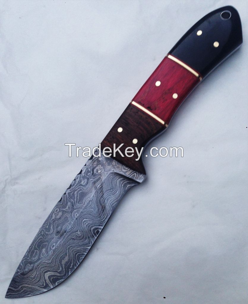 Handmade Damascus Hunting Knife 