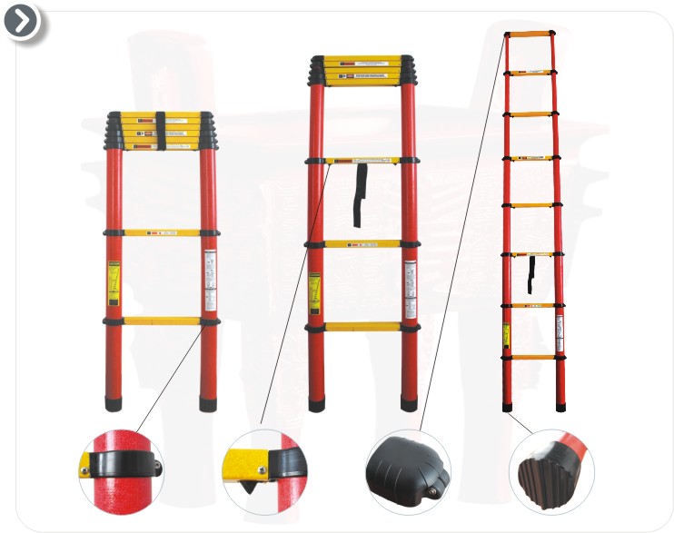 3.8m insulated/fibre glass telescopic ladder (YD1-1-3.8E)