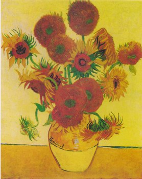 Sun flowers oil painting reproduction, by old master Vincent Van Gogh