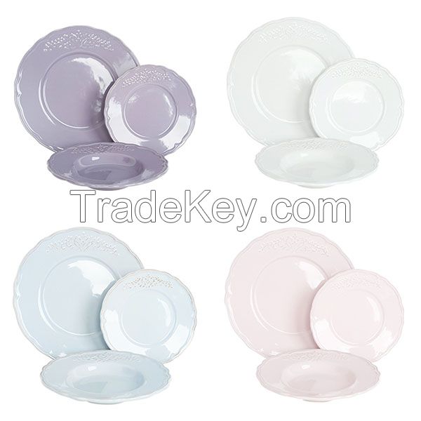 ceramic emboss dinner set from Changsha Happy Go