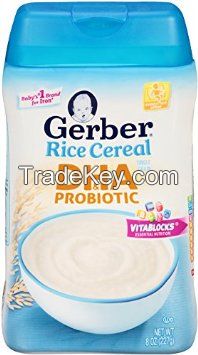 Gerber DHA and Probiotic Rice Baby Cereal, 8 Ounce