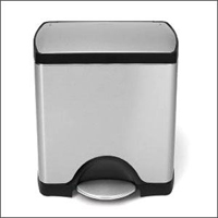 Stainless steel trash can