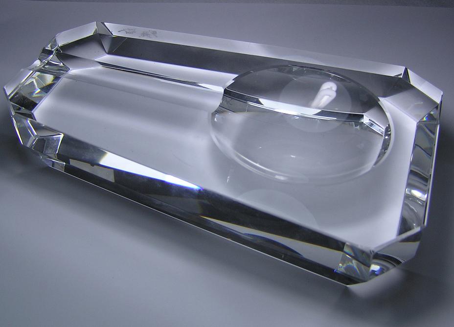 Crystal cigar ashtray