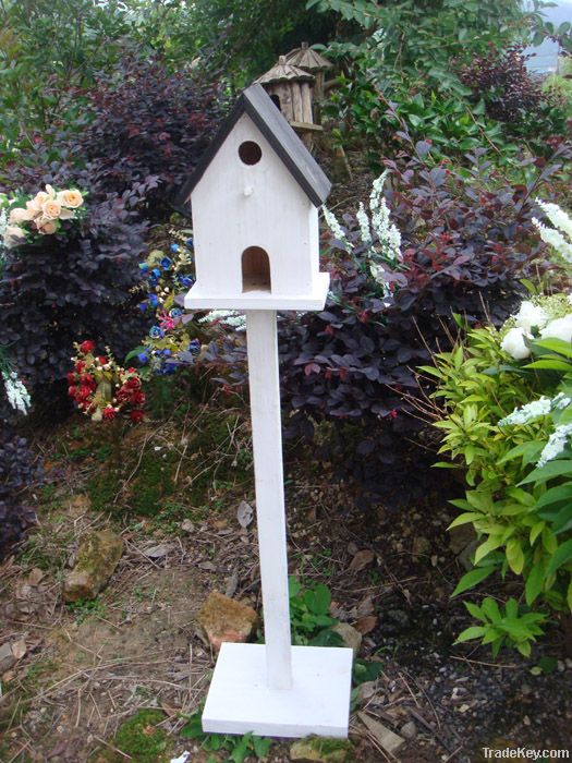 Wooden Bird Feeder with stand