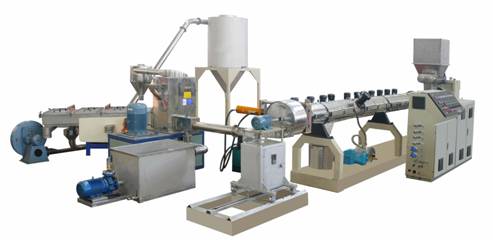 PE film or flake water-ring granulating line