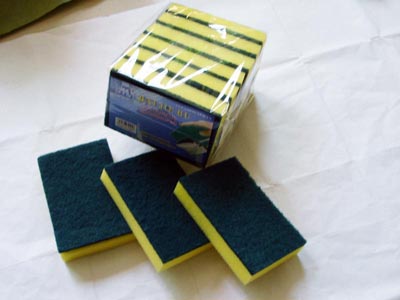 cleaning sponge, kitchen sponge, scouring pad, scourer pad, cellulose