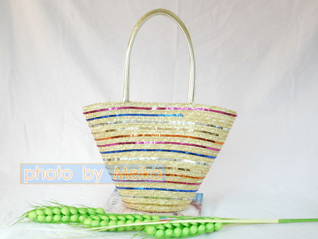 straw tote  bag, wheat straw bag