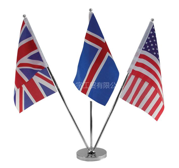 table-flag pole with flag and gulider flag