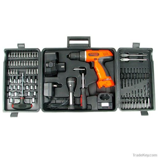 78 Pc 18 Volt Cordless Drill Set many extra