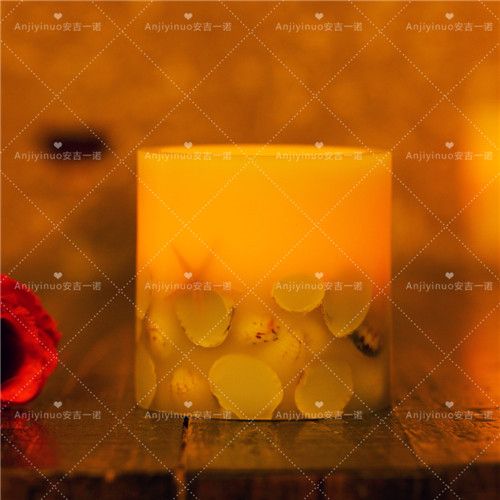 Holiday Ivory Rustic Flameless Scented LED Candle