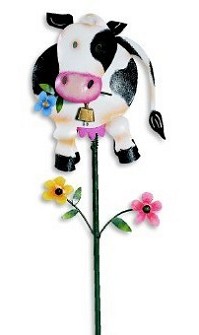 Garden Stakes-Wacky cow