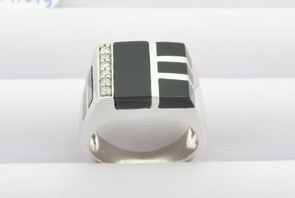 Silver Jewelry--925sterring silver jewelry-Black Agate Rings