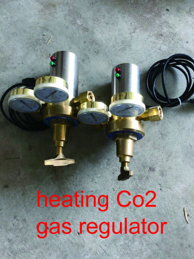 Heating co2 gas regulator