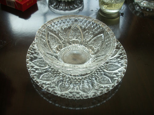 glass bowl and dish