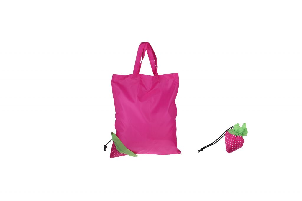 Foldable shopping bag strawberry design