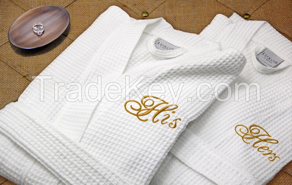 Hooded Bathrobes, Shawl Collar Bathrobes, Waffle Kimono Bathrobes