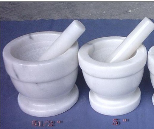 Marble mortar &amp; pestle