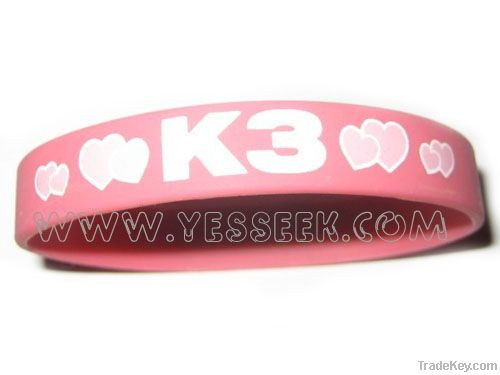 Silk Screen Silicone Wristbands