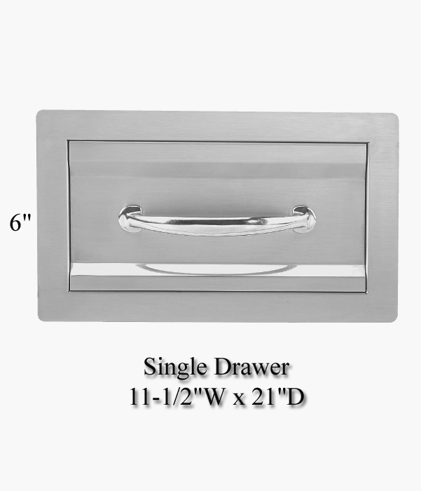 Stainless Steel Single Drawer